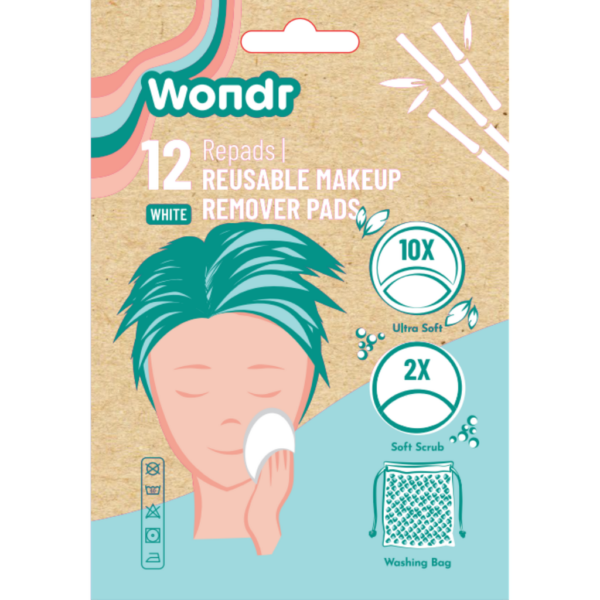 Reusable Make up removerpads White